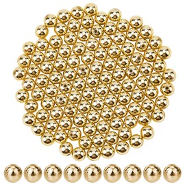 SOFPLATE 300Pcs ABS Imitation Pearl Beads Gold Round Spacer Beads Bulk 10mm Plastic Seamless Smooth Loose Ball Bead Spacers for Bracelets Necklace Earrings Jewellery DIY Crafts Making Decor Supplies