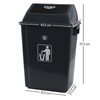 Ortodayes 4-Pack 16 Gollon Large Garbage Cans with Lids, Plastic