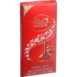Lindt LINDOR Milk Chocolate Truffle Bar, Milk Chocolate Candy with Smooth, Melting Truffle Center, Great for gift giving, 3.5 oz. Bar (12 Pack)