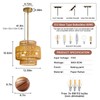 MODIVO Boho Rattan Pendant Light for Kitchen Island & Dining