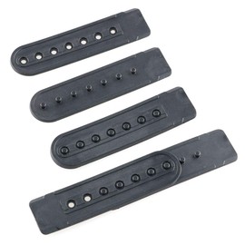 E-outstanding 12Pairs Sapback Cap Buckle Strap Black Baseball Cap Repair Strap 7 Hole Plastic Hat Closure Replacement Repair Buckle Fastener Snap