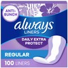 Always Anti-Bunch Xtra Protection, Panty Liners For Women, Light Absorbency,