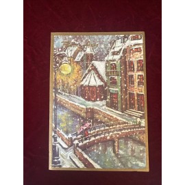 Vintage postcard "Happy new year" in Italian