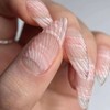 Press on Nails Long Almond False Nails Simple Shell Pattern