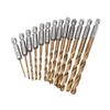 ZONADA 1/4” Hex Shank HSS Drill Bits, 13pcs in Set