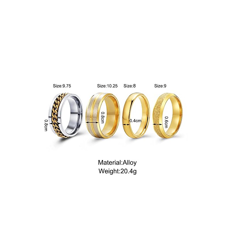 NNIOV Stacking Rings, Knuckle Ring Set, Simple Stackable Midi Cuff