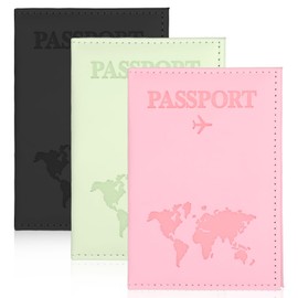 BOHUIZ 3 Pack Passport Holder for Travel, Passport Wallet Cover Case Travel Passport Holder Passport Book Holders for Women and Men Travel Must Haves Accessories