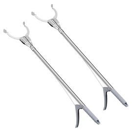 uxcell 36inch Grabber Gripper Tool Extender Claw Garbage Picker Stainless Steel Gray 2Pcs