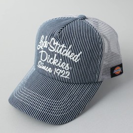Dickies Unisex Original Logo Mesh Cap, Women’s, Men’s, American Casual Street Style, Black, Chain Stitch Hickory