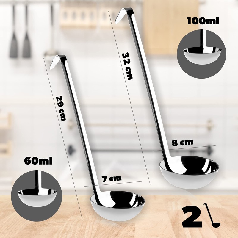 KADAX Soup ladle made of high-quality stainless steel, ladle with