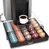 DecoBrothers Crystal Tempered Glass Vertuo Pod Holder Drawer, 30 Large
