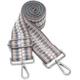 GINJKGO Purse Straps Silver Hardware - Women's Crossbody Handbags Bag Straps Replacement Crossbody for Tote, Guitar Strap for Purse