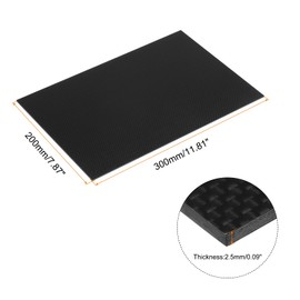 MECCANIXITY 1 Pcs Carbon Fiber Sheet 200x300x2.5mm Glossy Surface Pultruded Flat Carbon Fiber Board Plate Plain Weave Panel Sheet for Kites RC Airplane