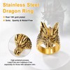 18K Gold Plated Chunky Thumb Ring, Retro Spiritual Animal Jewelry