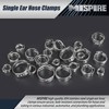 14.3-16.8mm Single Ear Hose Clamps 100PCS, 304 Stainless Steel Crimp