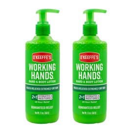 O'Keeffe's O'Keeffe's Working Hands Hand and Body Lotion - 12 oz Pump (2 Pack) - Healing Lotion, Relieves Extremely Dry Skin