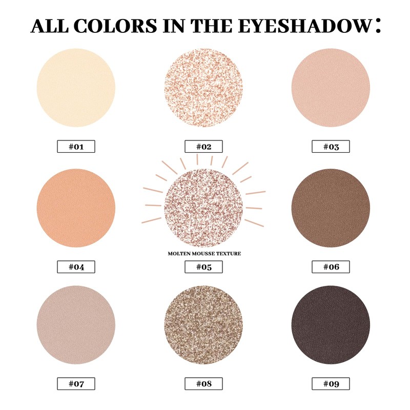 MYSTER ROSEY Neutral Eyeshadow Palette, Nude Eyeshadow Palette, Matte Eye