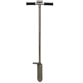 INTBUYING 40'' Soil Sampler Probe 2.7''Dia Probe with 9.8inch Sample Ejector Stainless Steel Soil Test Tool with Foot Pedal &Rubber Handle