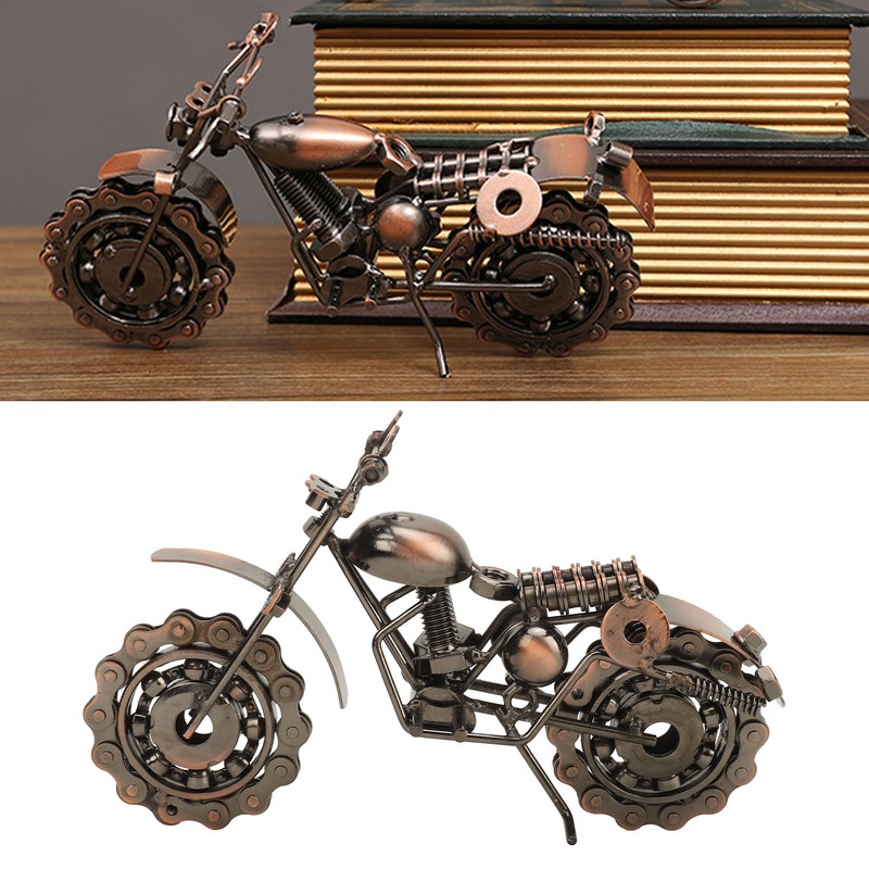 Motorcycle Toy Model Metallic Antique Texture Sturdy Smoothing Durable Metal