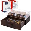 Large Wooden Challenge Coin Display Case with Clear Cover -