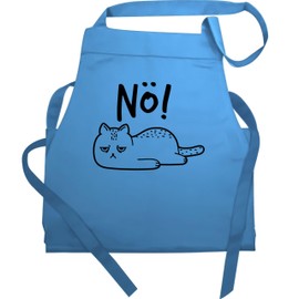 Shirtracer - Apron - Adult - Nö Cat I Funny Cat Motif I Gift Cat Owner I Cat Fan, 2 Light Blue
