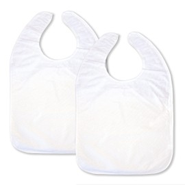 ARNAIN Pack of 2 Adult Waterproof Bibs for Adults, Large, Ideal for Adults and Elderly People with Difficulty Eating or Drinking, Pack 2 - Black, One Size, pack 2 - black