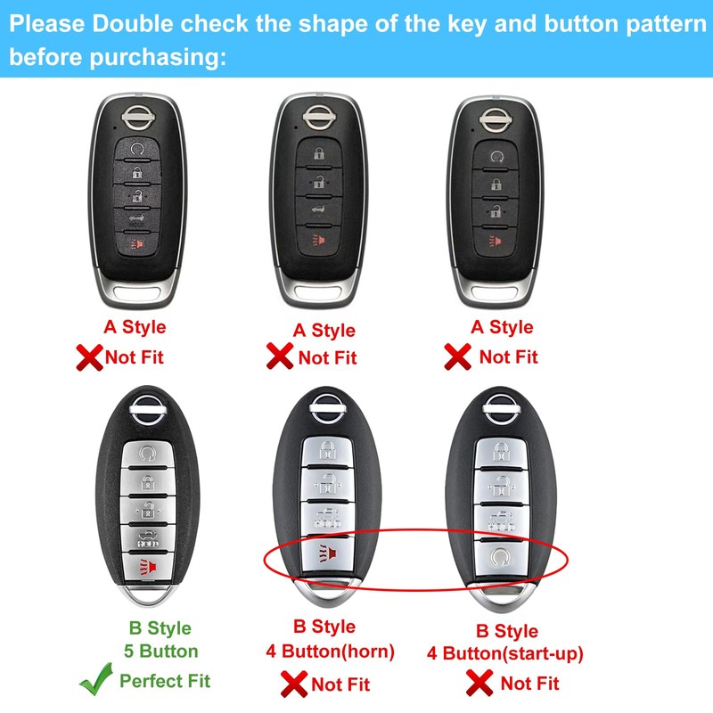Aoocar Mech Style Heavy Metal Key fob Cover, Compatible with