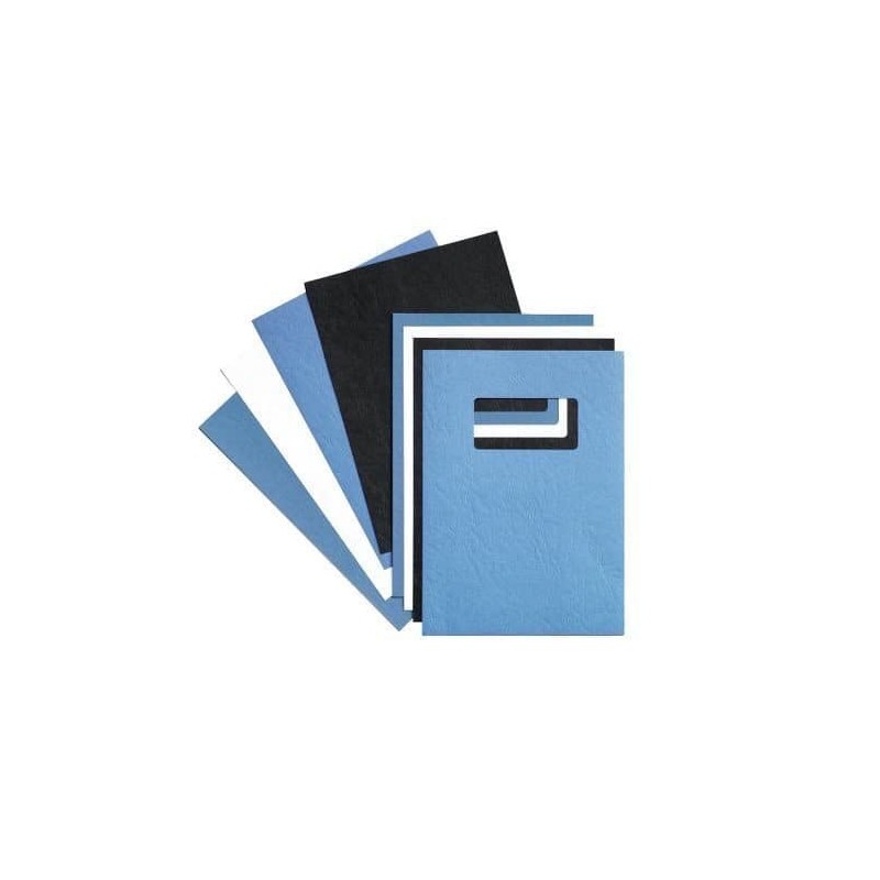 GBC A4 250 GSM Leatherboard Window Binding Covers - Blue