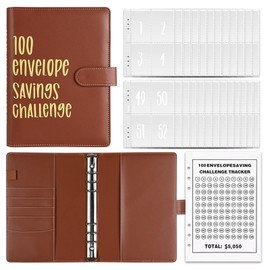 100 Envelopes Money Saving Challenge Binder, Money Saving Binder Savings Challenges Book to Save $5,050