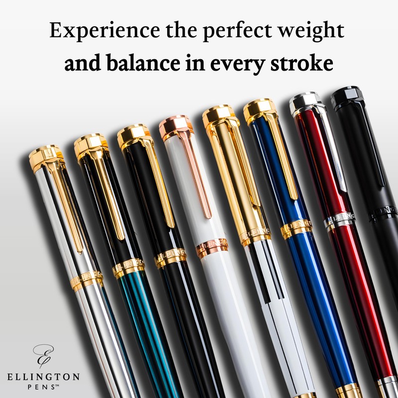 Ellington Pens Luxury Fountain Pen Set - Smooth Medium Nib-