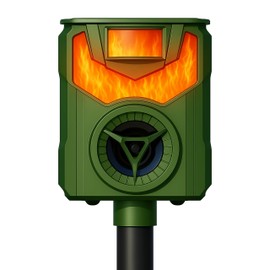 StepsGuard Solar Ultrasonic Animal Repeller – 110° PIR Motion Sensor, 5 Modes, IP44, LED Flash & 90 dB Alarm, Solar + USB-C Recharge | Repels Cats, Dogs, Deer, Squirrels, Raccoons & Birds | 1-Pack