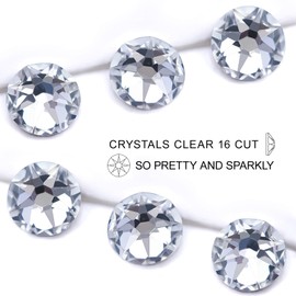 Novani 576pcs Crystal AB Rhinestones Flat Back Round Rhinestone Style 2088 Sparkly Crystal Gemstones for Nail Art and Crafting,SS10(2.7-2.9mm