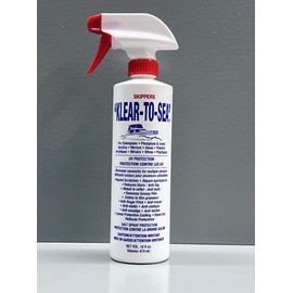 Klear-to-Sea Cleaner & Preserver Spray, 474 ml – Anti-Fog, UV Protection, and Anti-Static Formula for Marine Windscreens, Vinyl, and Plastics