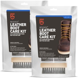 GEAR AID Revivex Leather Boot Care Kit with Water Repellent, Cleaner, Brush and Cloth, 2 Pack