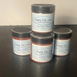 Shabby Chic Chalk Style Finish Furniture Paint 4x4oz 16 Ounces Total Antique Red