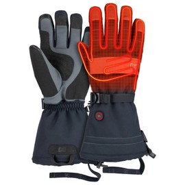 Mobile Warming Battery Operated Heated Gloves Large 3.35 to 3.75 Palm w/Touch Screen Control Black