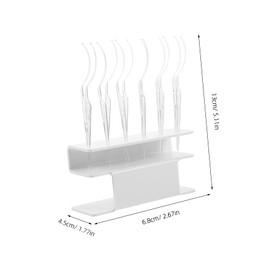 Outanaya Eyelash Display Rack Set 1 White Stand and 12 Application Sticks for Beauty Salon Use Eyelash Fitting Accessories False Lash Organizer