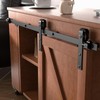 4FT Super Mini Cabinet Small Sliding Barn Door Hardware Track