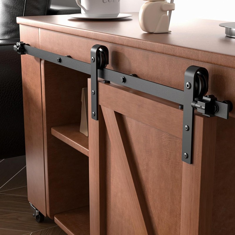 4FT Super Mini Cabinet Small Sliding Barn Door Hardware Track