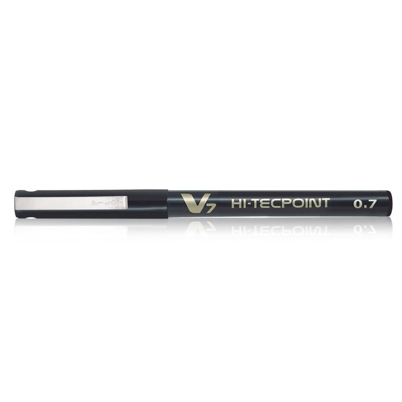 Pilot BX-V7-B Hi-Tecpoint Rollerball Pen, 0.7 mm Tip - Black,