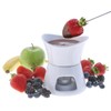 Swissmar Glow 7 Piece Chocolate Fondue Set, White