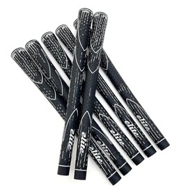 elitegrips N360 RUBBER CORD M58 Golf Grips, Set of 7, Black, No Backline