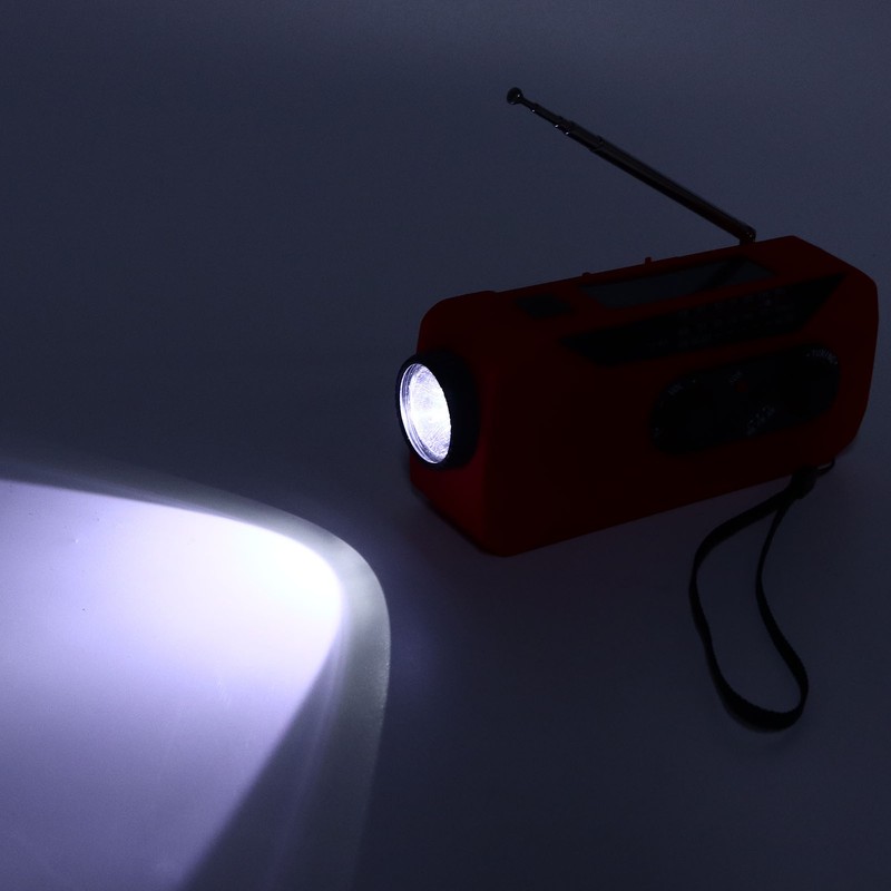 Emergency Radio Hand Power Generation Solar Radio with LED Flashlight