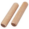 SKIR'CO (Pack of 100) Wooden Dowels 6x35mm Grooved Wood Dowels