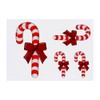 4 x 'Candy Cane With Bow' Temporary Tattoos - Water