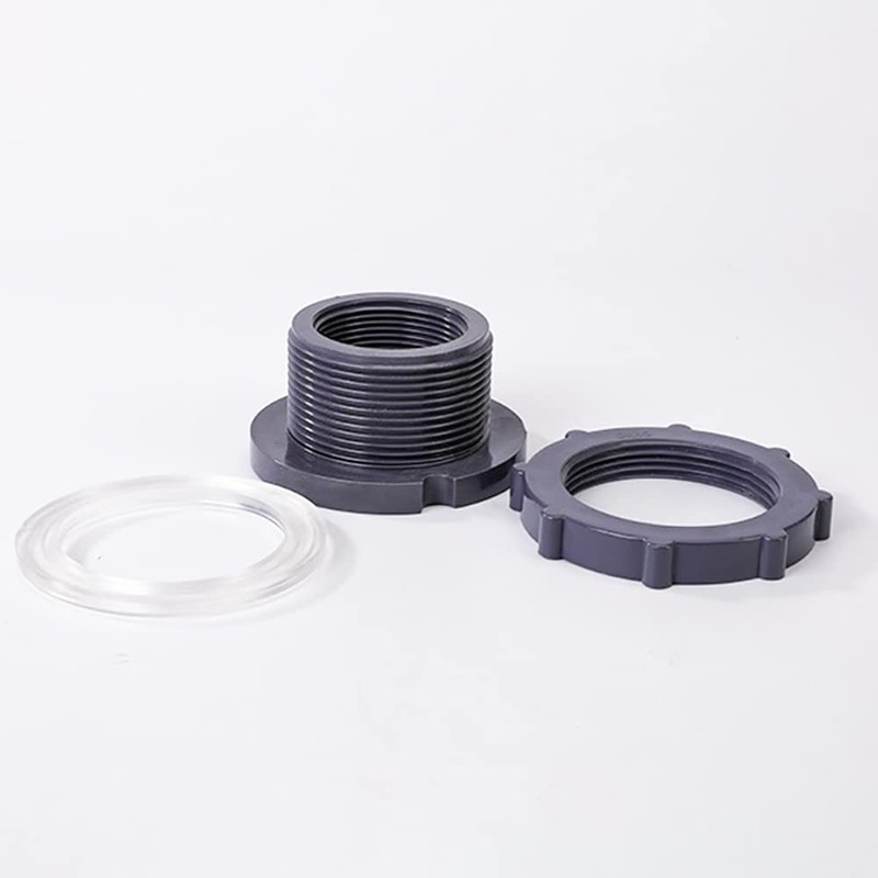 2 Inch PVC Bulkhead Fitting for Water Barrel, Water Tank,