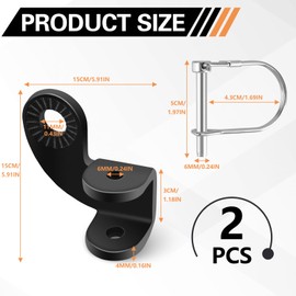 HGRGHH Bicycle Trailer Coupler, Pack of 2 Bicycle Towing Hitch with Locking Pin, 12.2 mm Universal Towing Hitch Bicycle Adapter for Children's Trailer Pet Trailer Bicycle Trailer (Black)