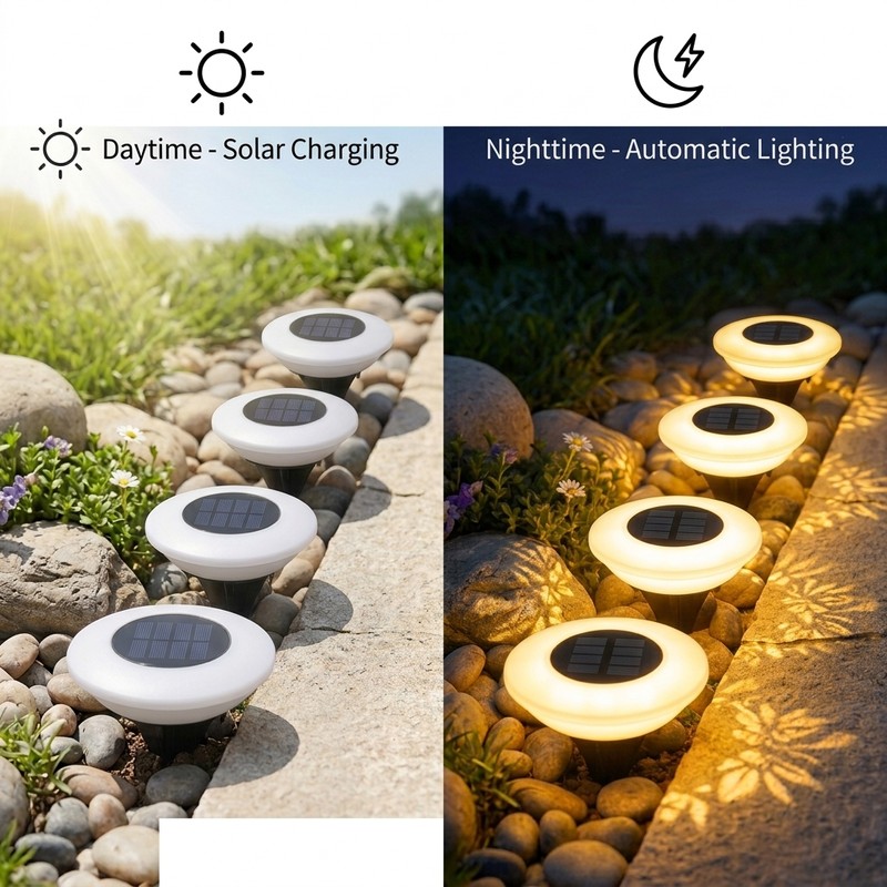 4 Pack Solar Ground Lights for Outdoor Pathways – 14