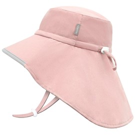 Duoyeree UV Protection Toddler Sun Hat - UPF 50+ Beach & Summer Hat for Kids - Wide Brim Hat for Boys & Girls(2-5T)