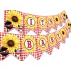 Baby Q Banner - BBQ Baby Shower Banner - Red